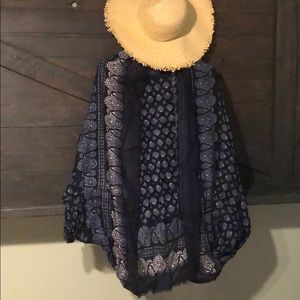 NWT Blue Paisley Wrap